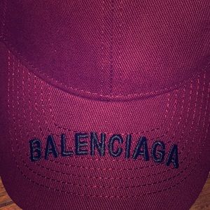 Balenciaga red wine baseball cap